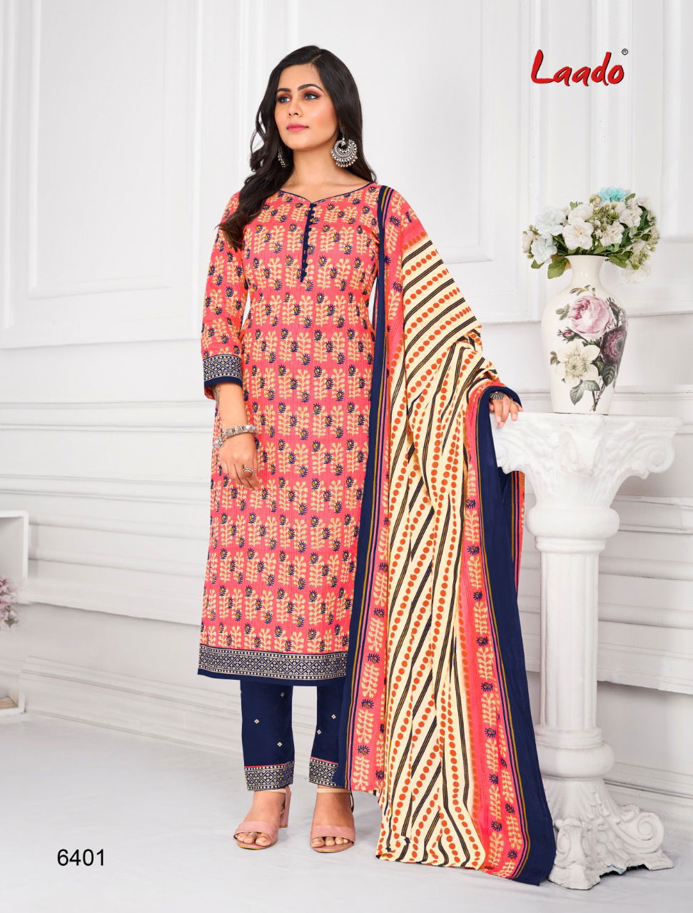 Laado 64 Cotton Printed Latest Designer Casual Wear Dress Material Collection